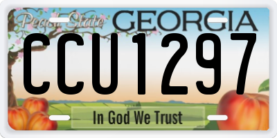 GA license plate CCU1297