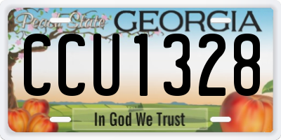 GA license plate CCU1328