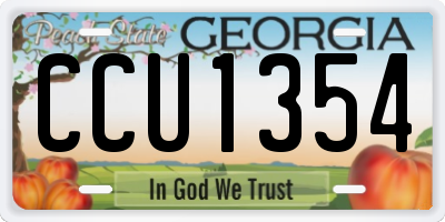 GA license plate CCU1354