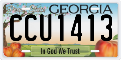 GA license plate CCU1413