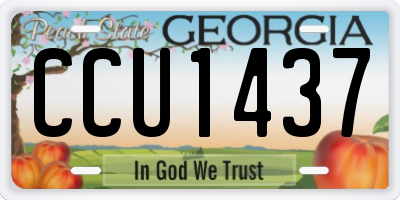 GA license plate CCU1437