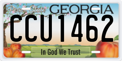 GA license plate CCU1462
