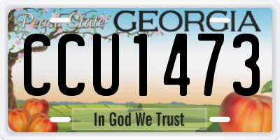 GA license plate CCU1473