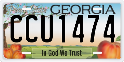 GA license plate CCU1474
