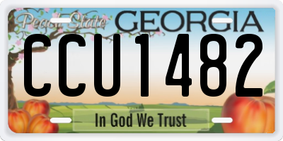 GA license plate CCU1482
