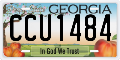 GA license plate CCU1484