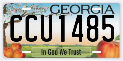 GA license plate CCU1485