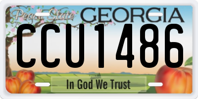 GA license plate CCU1486