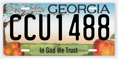 GA license plate CCU1488