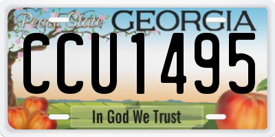 GA license plate CCU1495