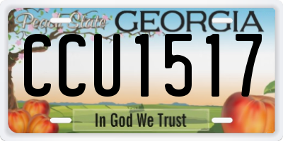 GA license plate CCU1517