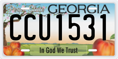 GA license plate CCU1531