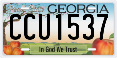 GA license plate CCU1537
