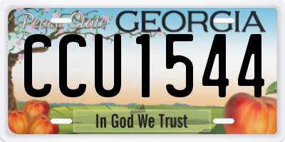 GA license plate CCU1544