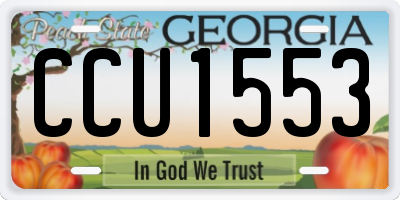 GA license plate CCU1553