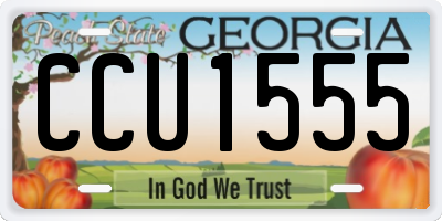 GA license plate CCU1555