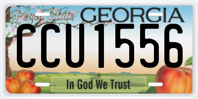 GA license plate CCU1556