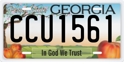 GA license plate CCU1561