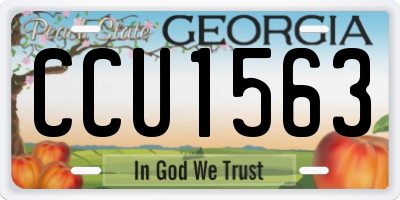 GA license plate CCU1563