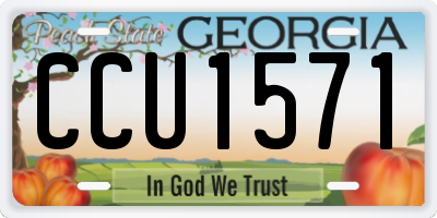 GA license plate CCU1571