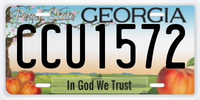 GA license plate CCU1572