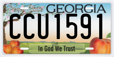GA license plate CCU1591