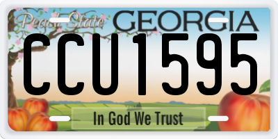 GA license plate CCU1595
