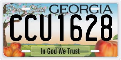 GA license plate CCU1628