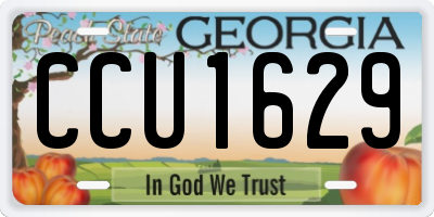 GA license plate CCU1629