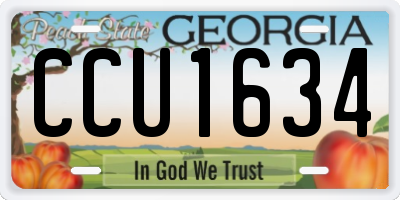 GA license plate CCU1634