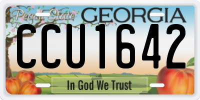 GA license plate CCU1642