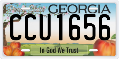 GA license plate CCU1656