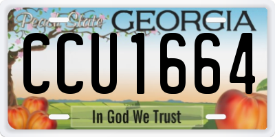 GA license plate CCU1664