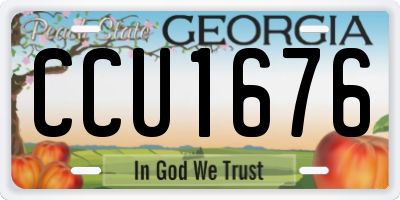 GA license plate CCU1676