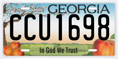GA license plate CCU1698
