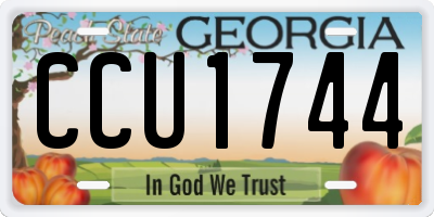 GA license plate CCU1744
