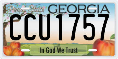 GA license plate CCU1757