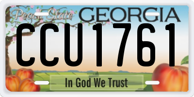 GA license plate CCU1761