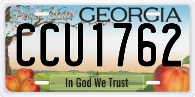 GA license plate CCU1762