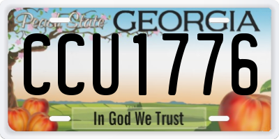 GA license plate CCU1776