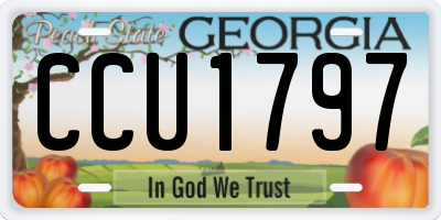 GA license plate CCU1797