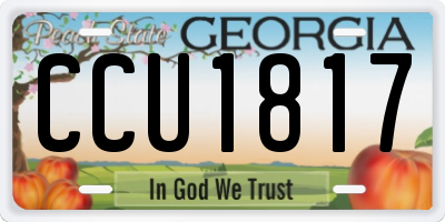 GA license plate CCU1817