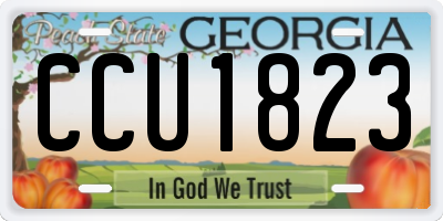 GA license plate CCU1823