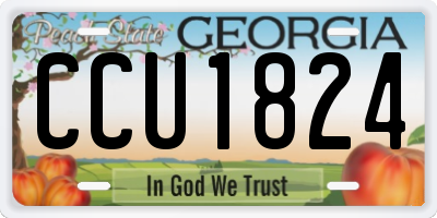 GA license plate CCU1824