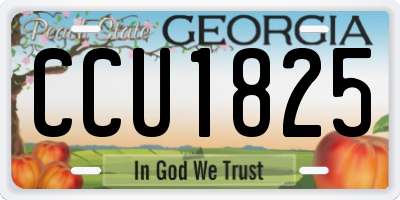 GA license plate CCU1825