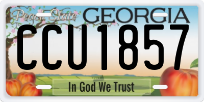 GA license plate CCU1857