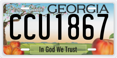 GA license plate CCU1867