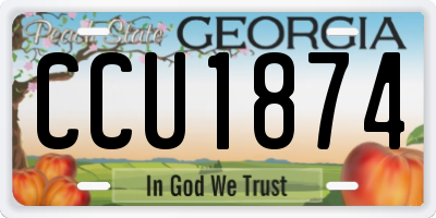 GA license plate CCU1874