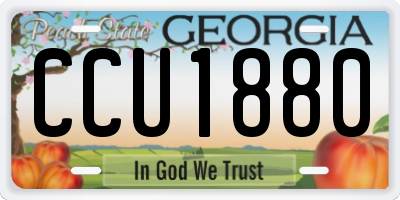 GA license plate CCU1880