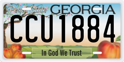 GA license plate CCU1884